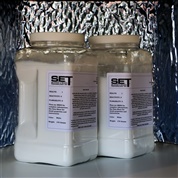 Two jars of white powder