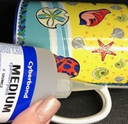 Glue applied to decorative mug