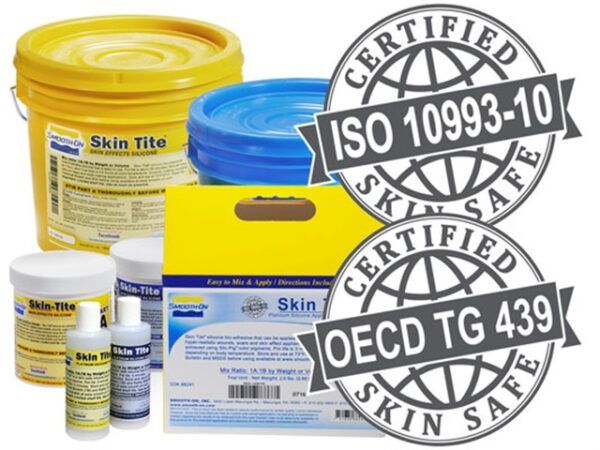 Skin-safe products with certification labels