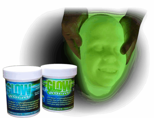 Glow-in-the-dark product demonstration.