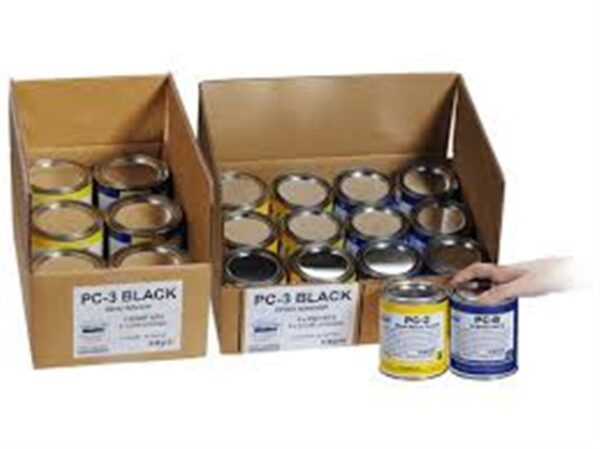 PC-3® Laboratory Tabletop Epoxy Adhesive 5 Boxes of PC-3 Black paint cans