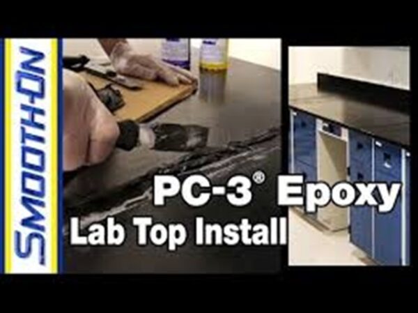 Installing PC-3 epoxy lab countertop