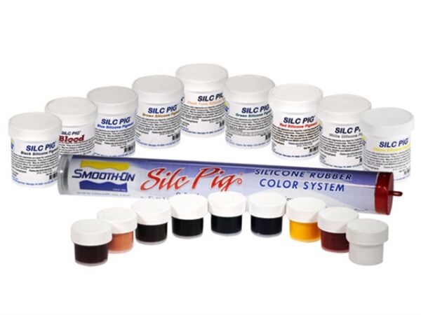 Silicone rubber color system products displayed