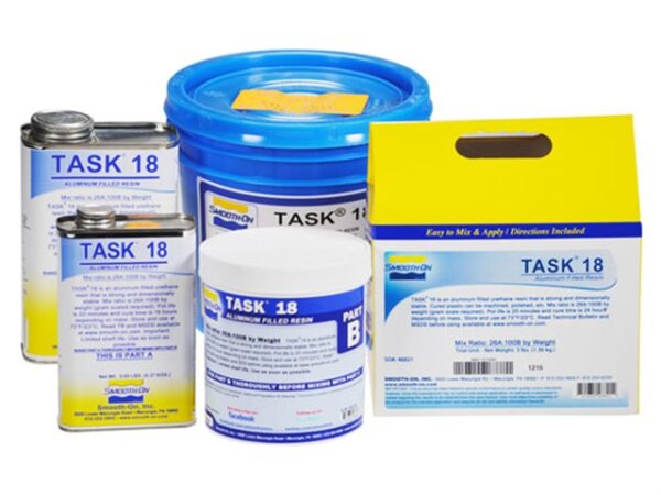 Various containers of TASK 18 product