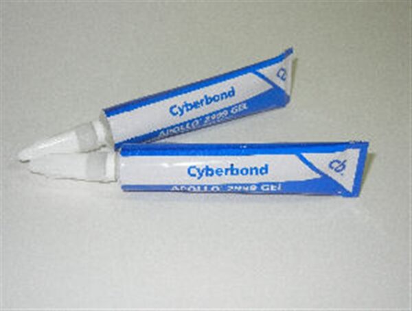 Two tubes of Cyberbond adhesive gel