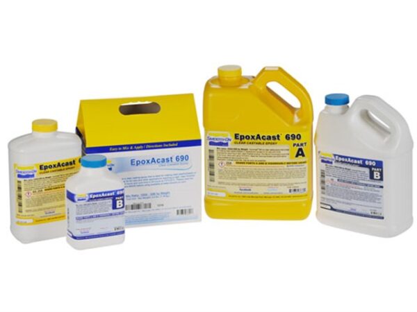 Various EpoxAcast 690 epoxy products