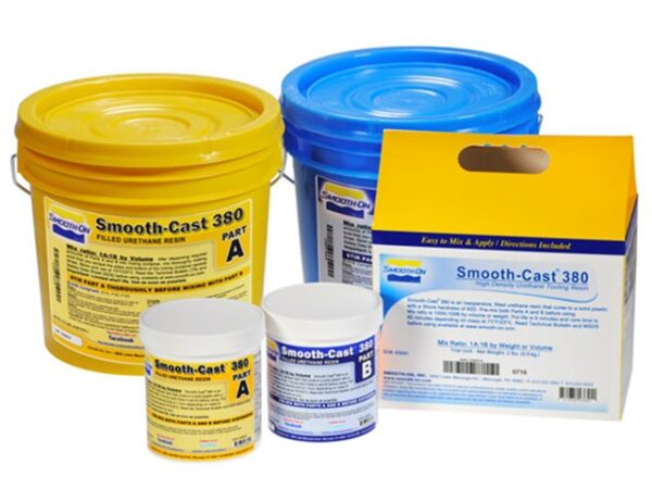 Various containers of Smooth-Cast 380