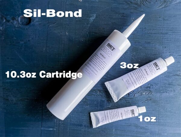 Various sizes of Sil-Bond adhesive